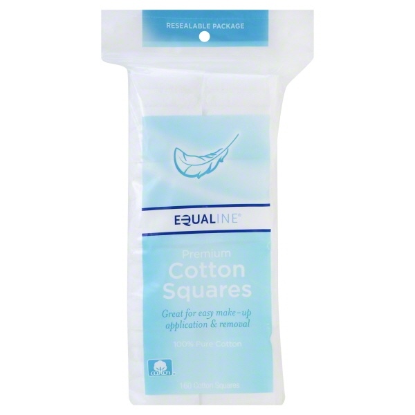 slide 1 of 1, Equaline Cotton Squares, 160 ct