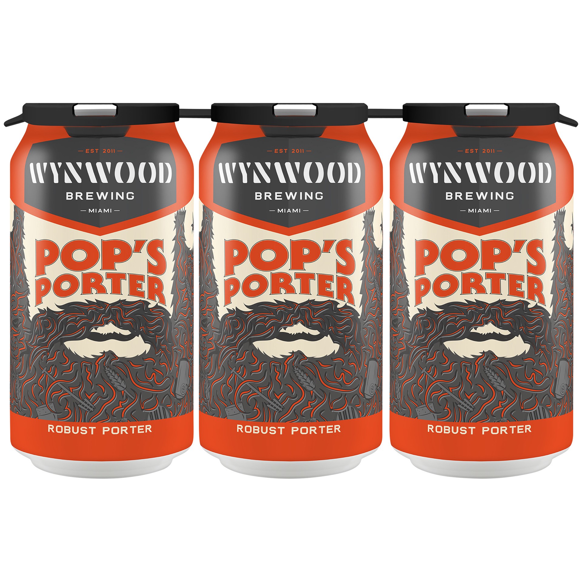 slide 3 of 3, Wynwood Brewing Pop's Porter, 6 Pack 12 fl. oz. Cans, 6 ct 12 fl oz