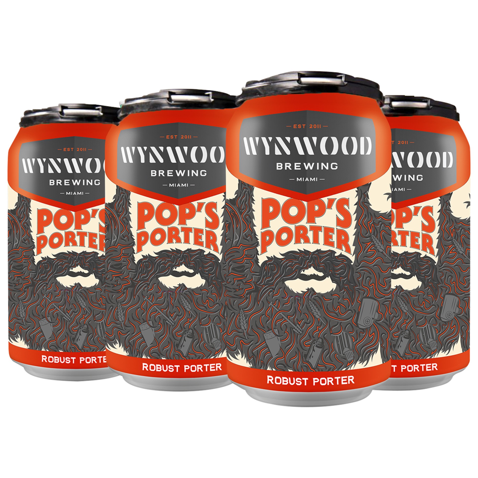 slide 2 of 3, Wynwood Brewing Pop's Porter, 6 Pack 12 fl. oz. Cans, 6 ct 12 fl oz