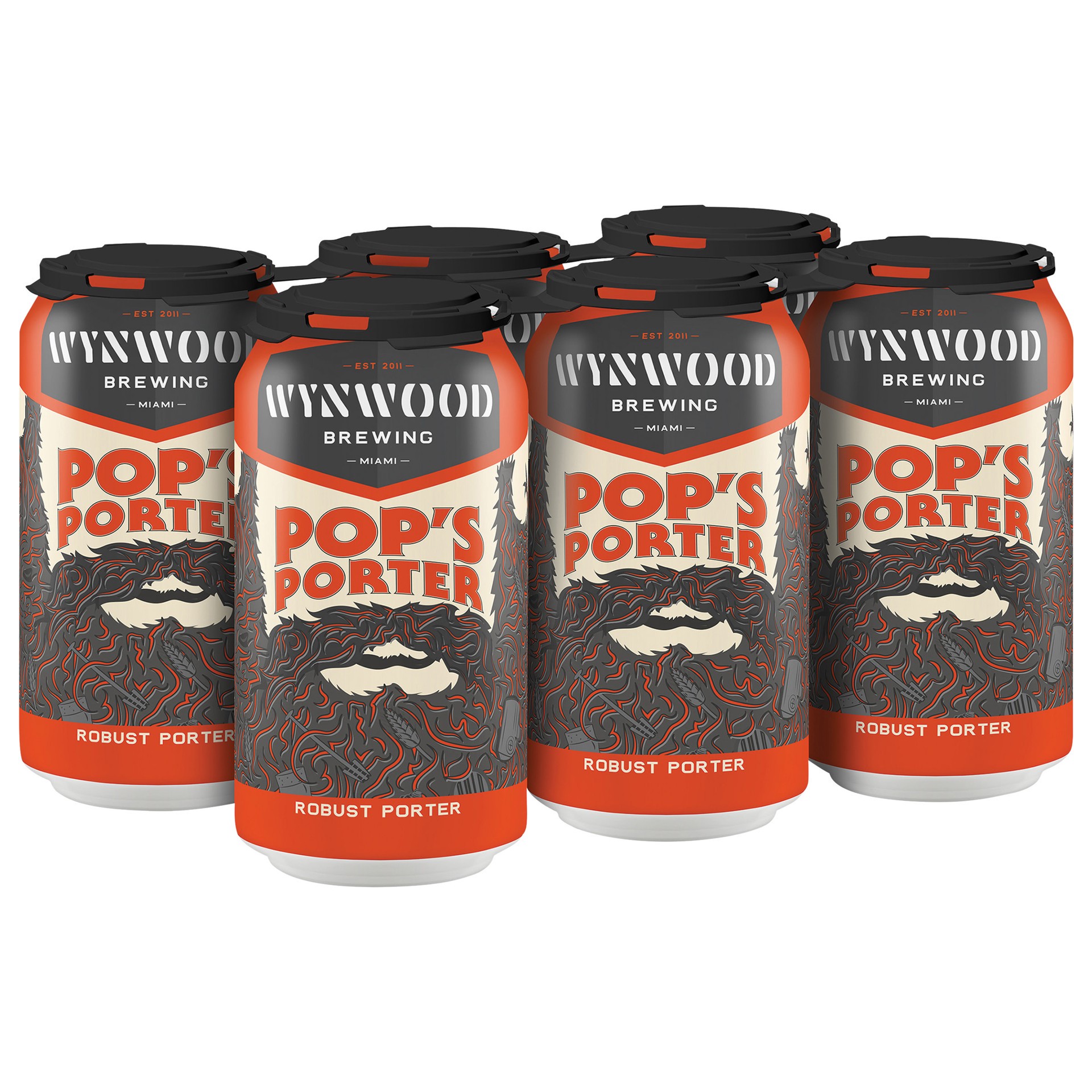 slide 1 of 3, Wynwood Brewing Pop's Porter, 6 Pack 12 fl. oz. Cans, 6 ct 12 fl oz