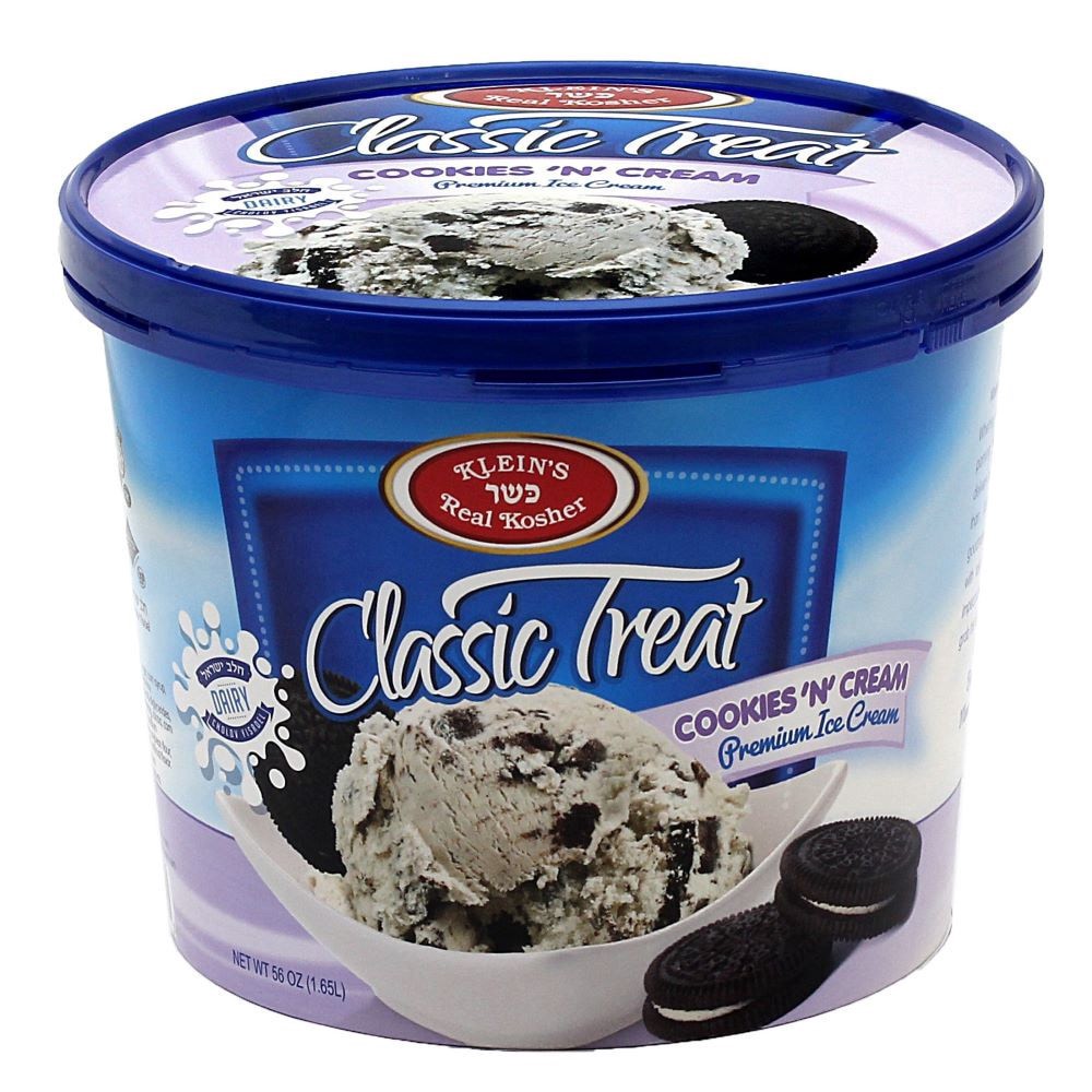 slide 1 of 1, Klein's Classic Treat Cookies and Cream Ice Cream, 12 gal