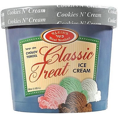 slide 1 of 1, Klein's Classic Treat Cookies and Cream Ice Cream, 12 gal