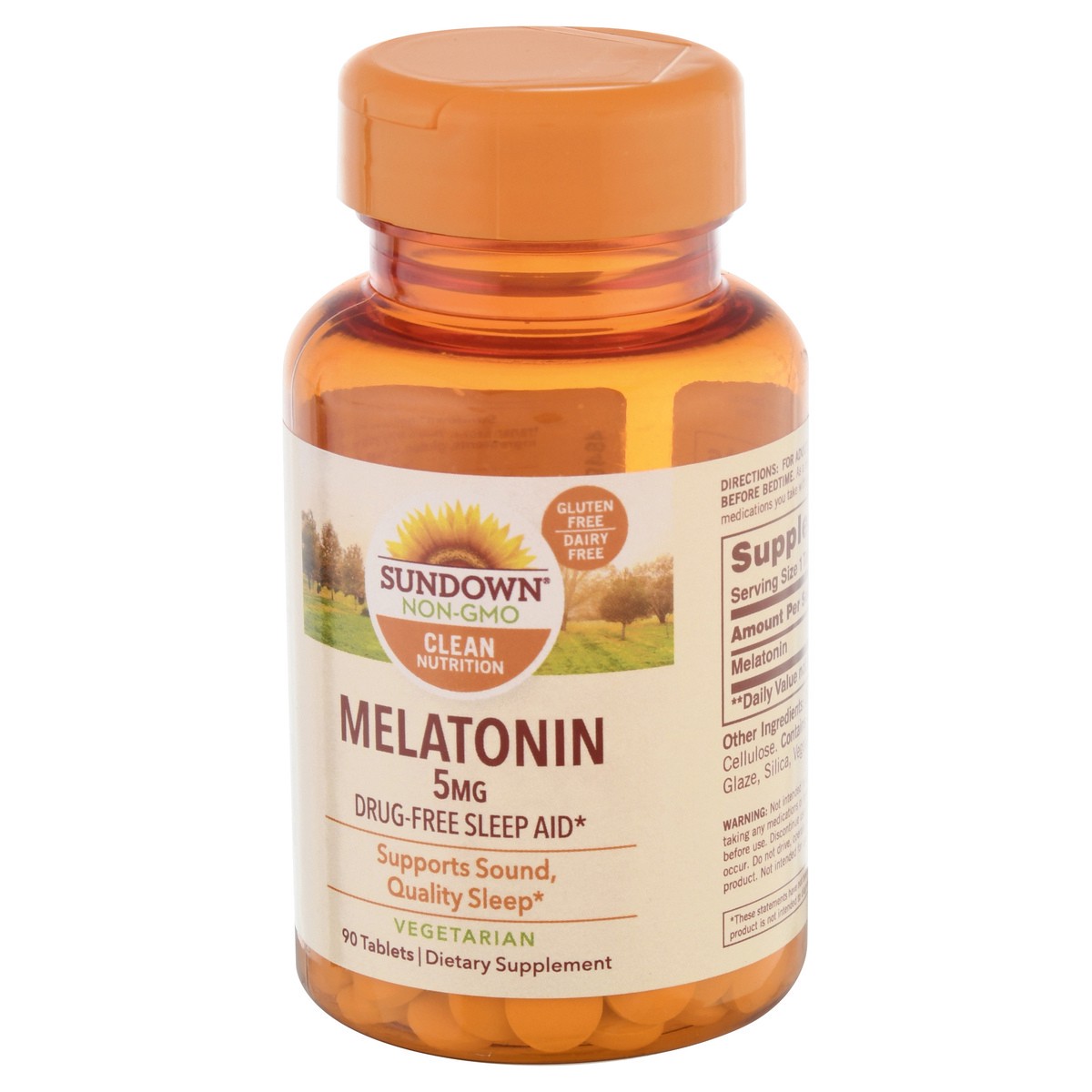 slide 9 of 9, Sundown Non-GMO 5 mg Tablets Melatonin 90 ea, 90 ct