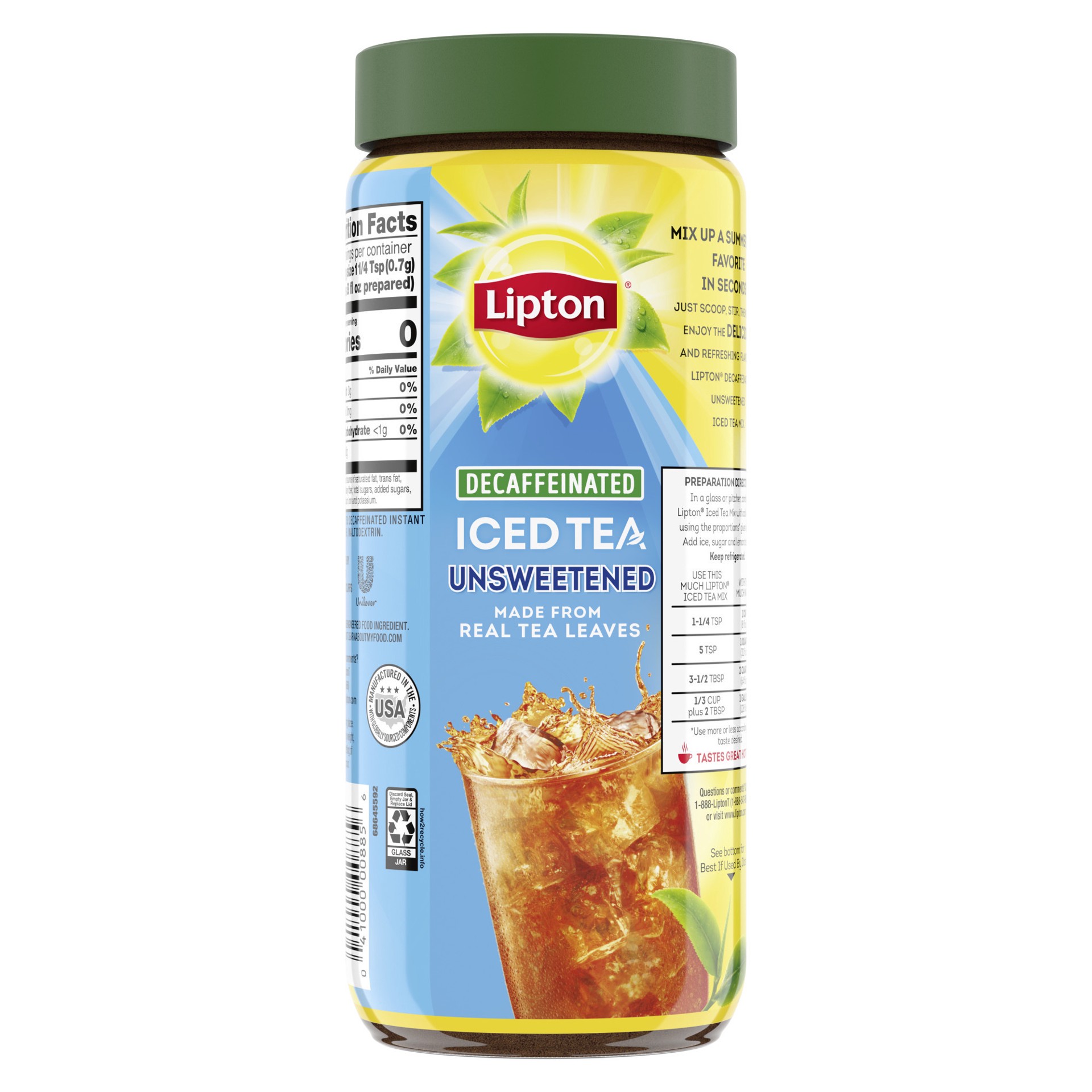 slide 4 of 4, Lipton Iced Tea Mix Unsweetened Decaf, 30 qt, 30 qt