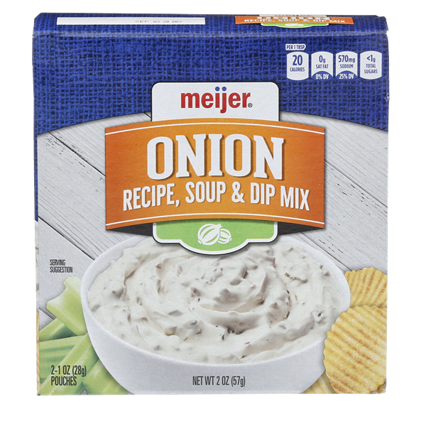 slide 1 of 29, Meijer Onion Recipe, Soup & Dip Mix, 2 oz