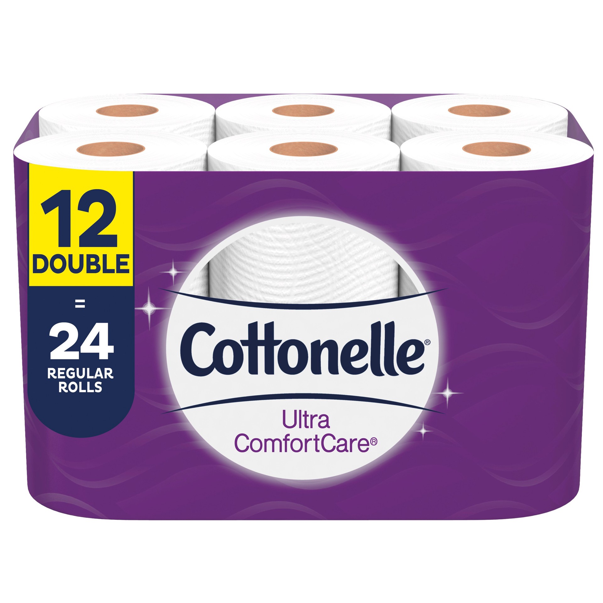 slide 1 of 6, Cottonelle Ultra ComfortCare Double Roll Bath Tissue, 12 ct