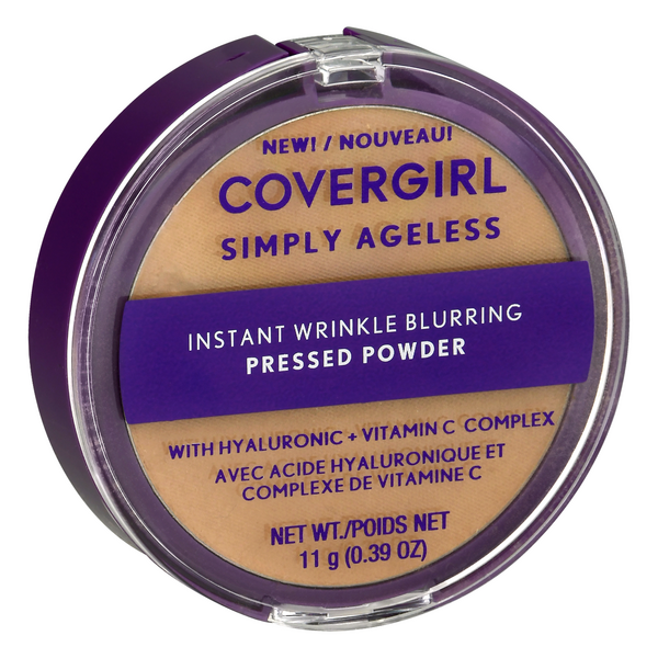 slide 1 of 1, Covergirl Simply Ageless Pressed Powder, Soft Honey 255, 0.39 oz