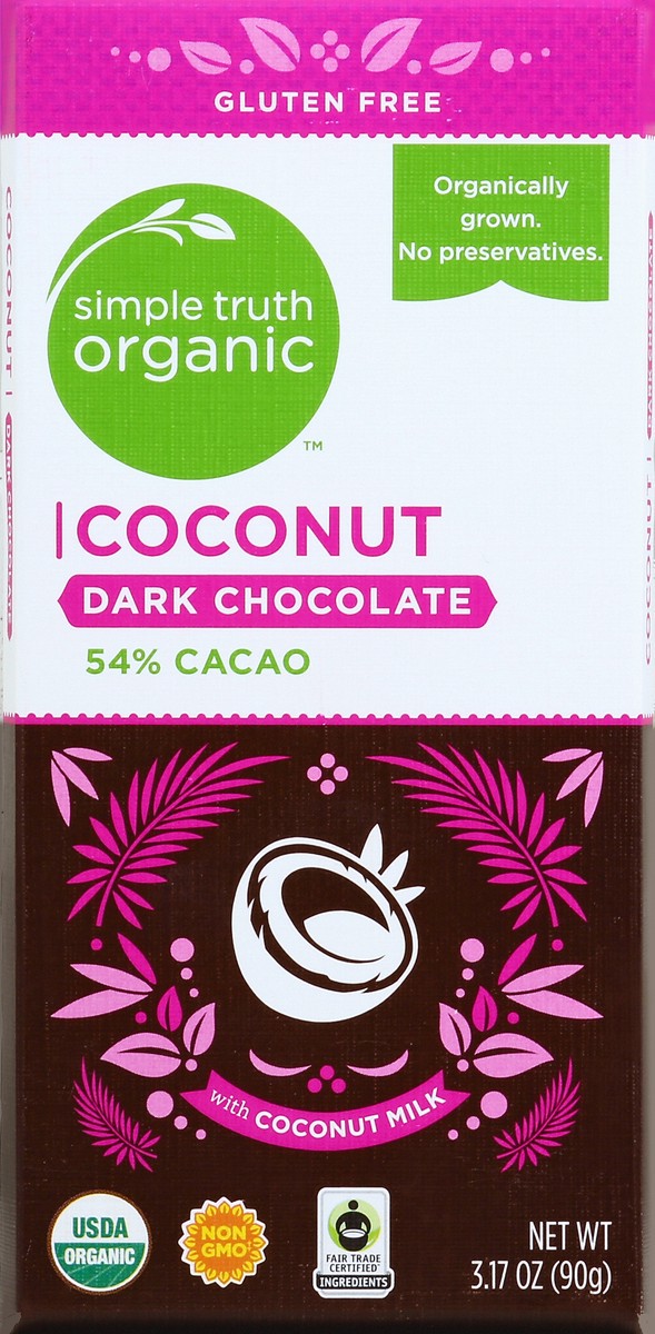 slide 1 of 6, Simple Truth Organic Dark Chocolate 3.17 oz, 3.17 oz