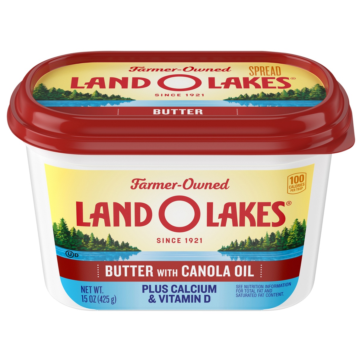 slide 1 of 8, Land O'Lakes Butter with Canola Oil Spread with Canola Oil 15 oz, 15 oz