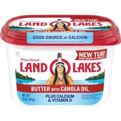 Land O'Lakes Butter with Canola Oil Plus Calcium & Vitamin D, Spreadable