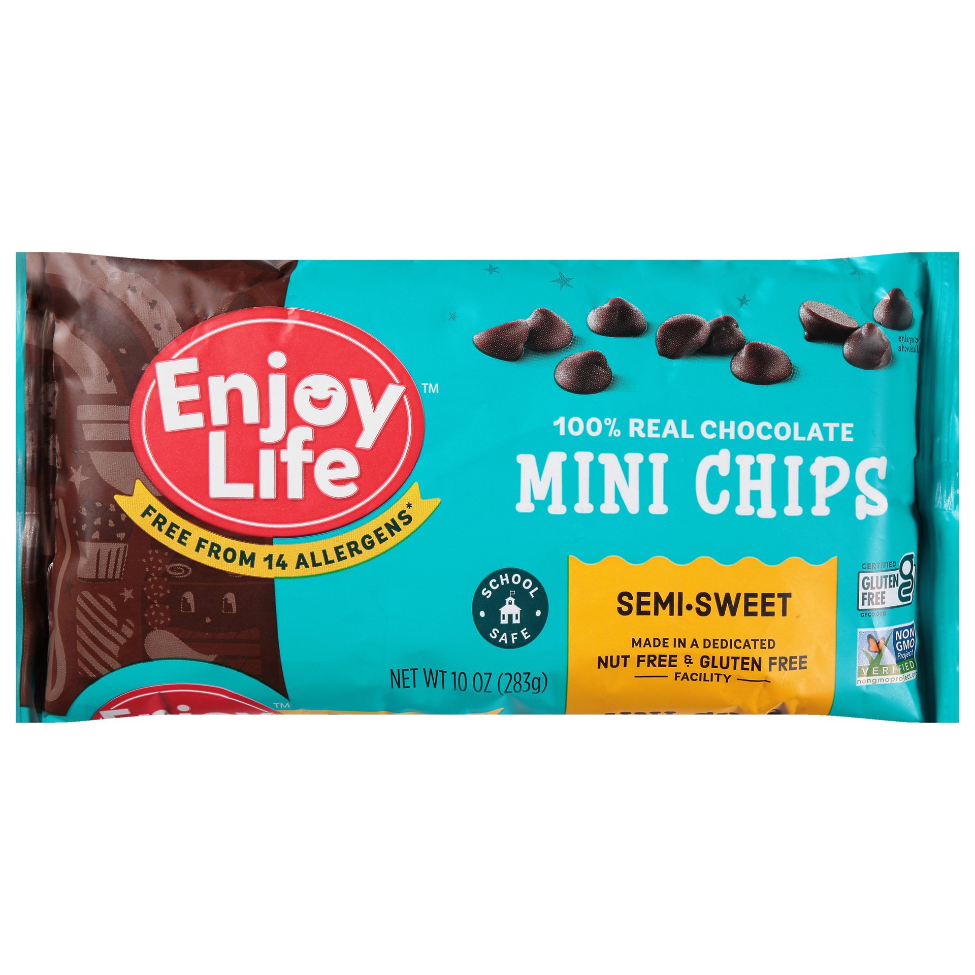 slide 1 of 1, Enjoy Life Baking Chocolate Semi-Sweet Mini Chocolate Chips, 9 oz Bag, 9 oz