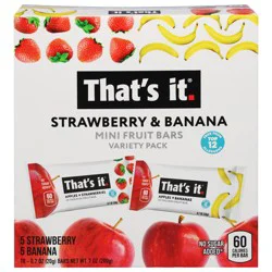 That's it.. Strawberry & Banana Fruit Bars Mini Variety Pack, 10 ct