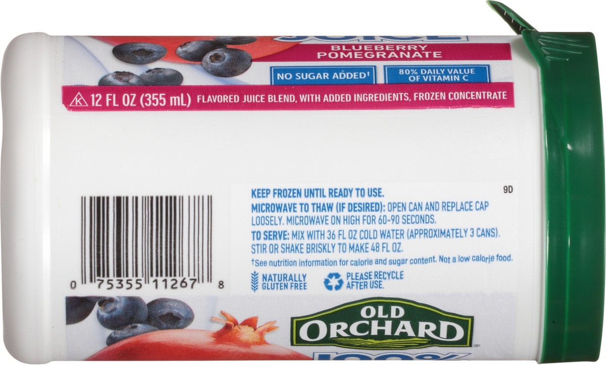 slide 9 of 13, Old Orchard 100% Pomegrnt Bluebery Jce - 12 fl oz, 12 fl oz