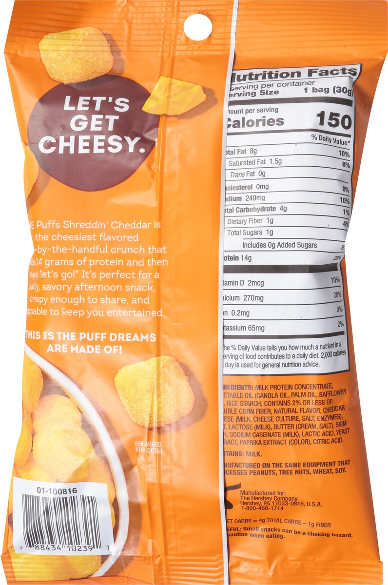 slide 6 of 13, ONE Shreddin' Cheddar Flavored Protein Snack Bag- 1.05 oz, 1.05 oz