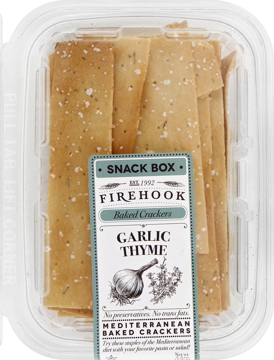 slide 5 of 5, Firehook Garlic Thyme Baked Crackers - Garlic Thyme, 5.5 oz
