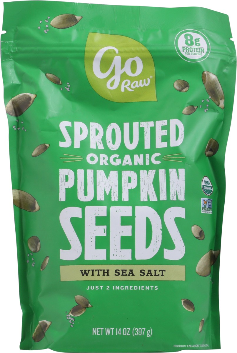 slide 14 of 14, Go Raw Sprouted Pumpkin Seeds with Sea Salt 14 oz, 14 oz