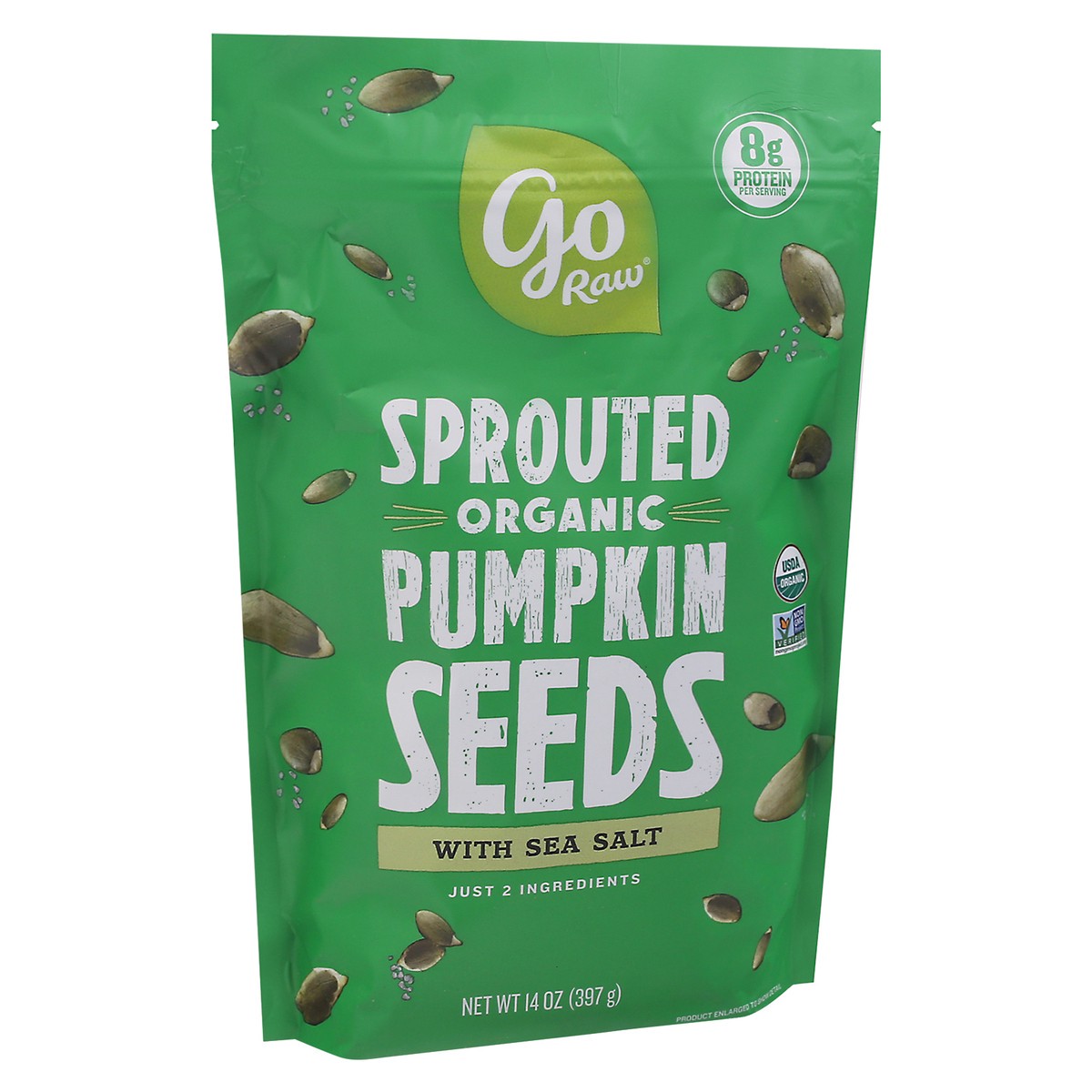 slide 8 of 14, Go Raw Sprouted Pumpkin Seeds with Sea Salt 14 oz, 14 oz