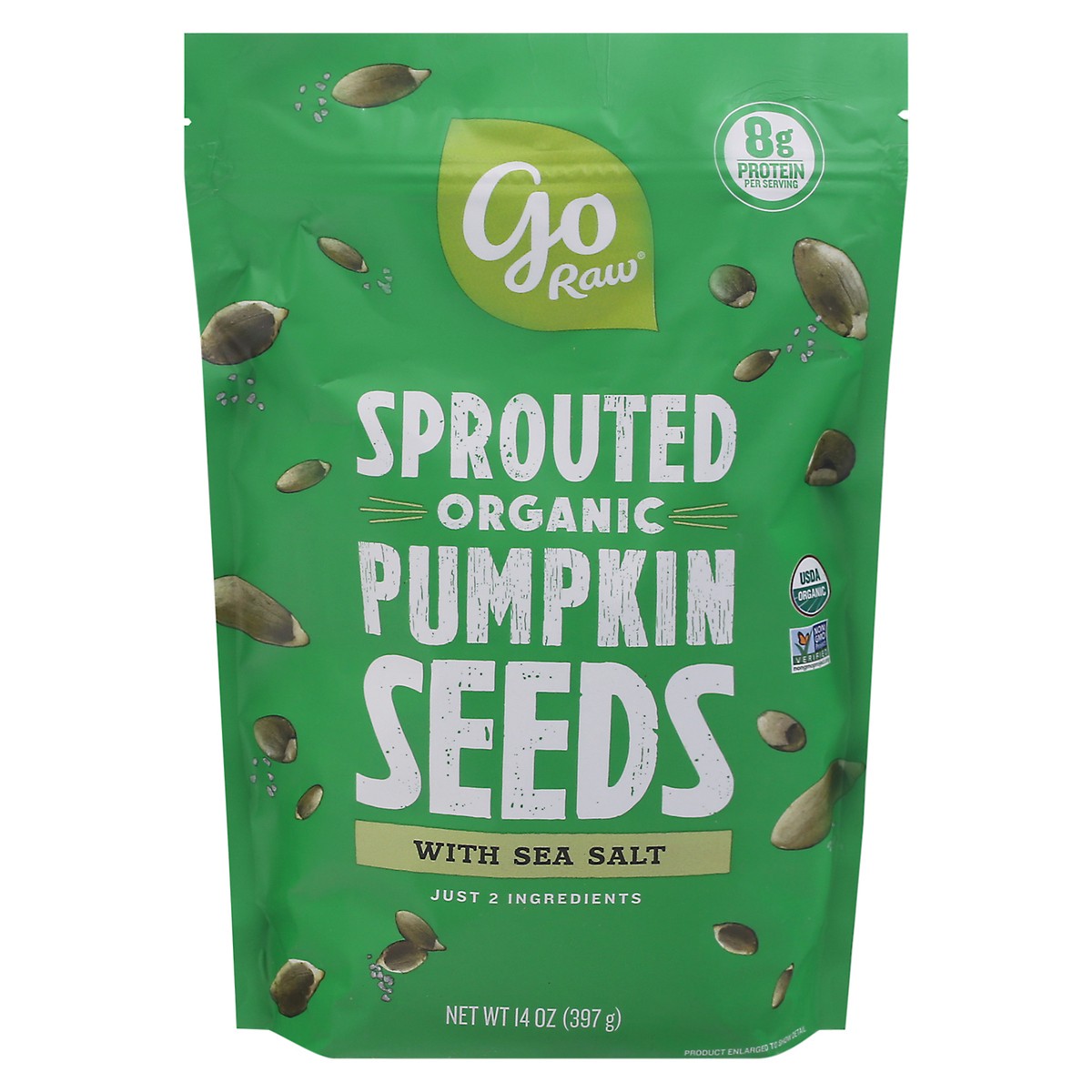 slide 9 of 14, Go Raw Sprouted Pumpkin Seeds with Sea Salt 14 oz, 14 oz