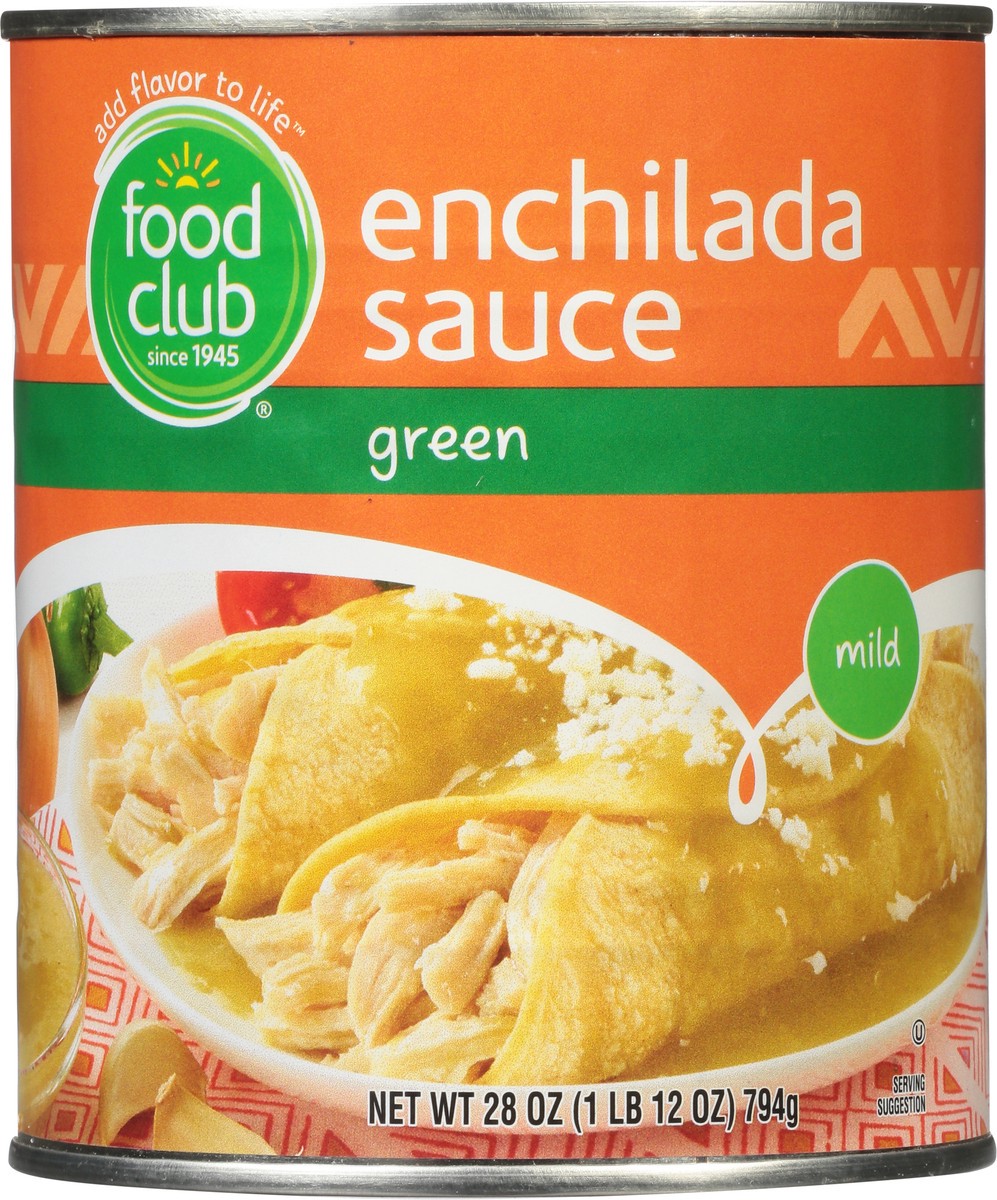 slide 6 of 9, Food Club Mild Green Enchilada Sauce 28 oz, 28 oz