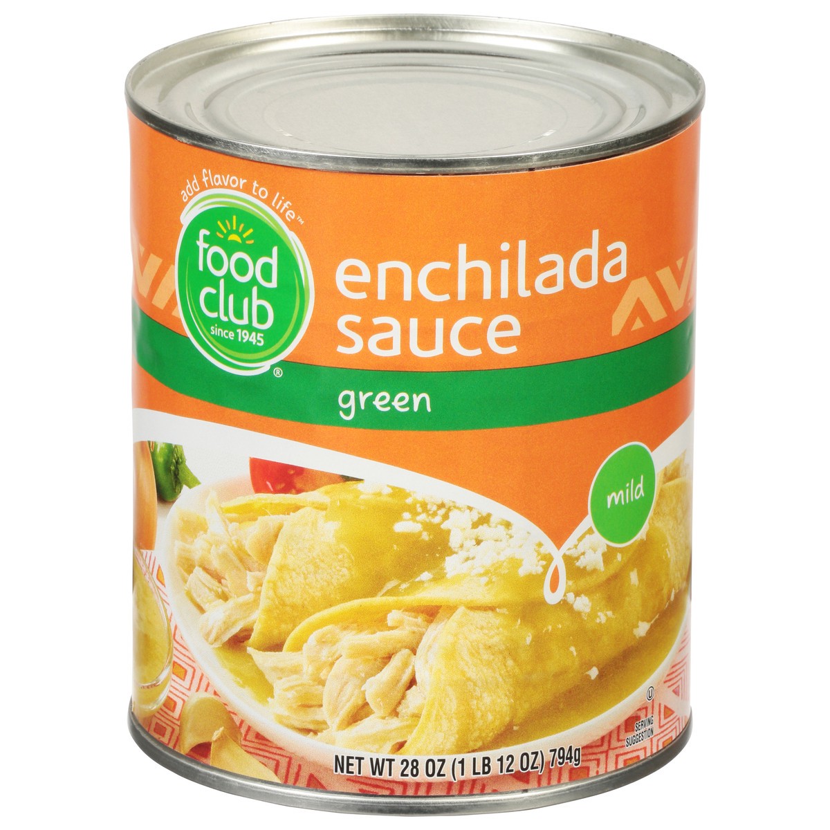 slide 1 of 9, Food Club Mild Green Enchilada Sauce 28 oz, 28 oz