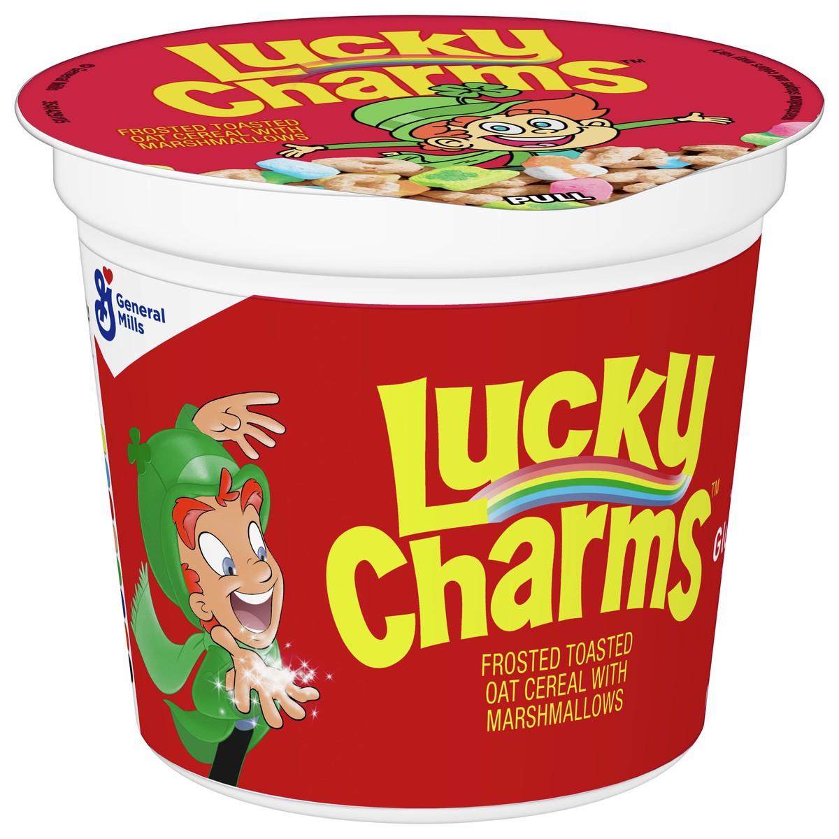 slide 9 of 11, Lucky Charms Gluten Free Cereal with Marshmallows, 1.7 oz Single Serve Cereal Cup, 1.7 oz