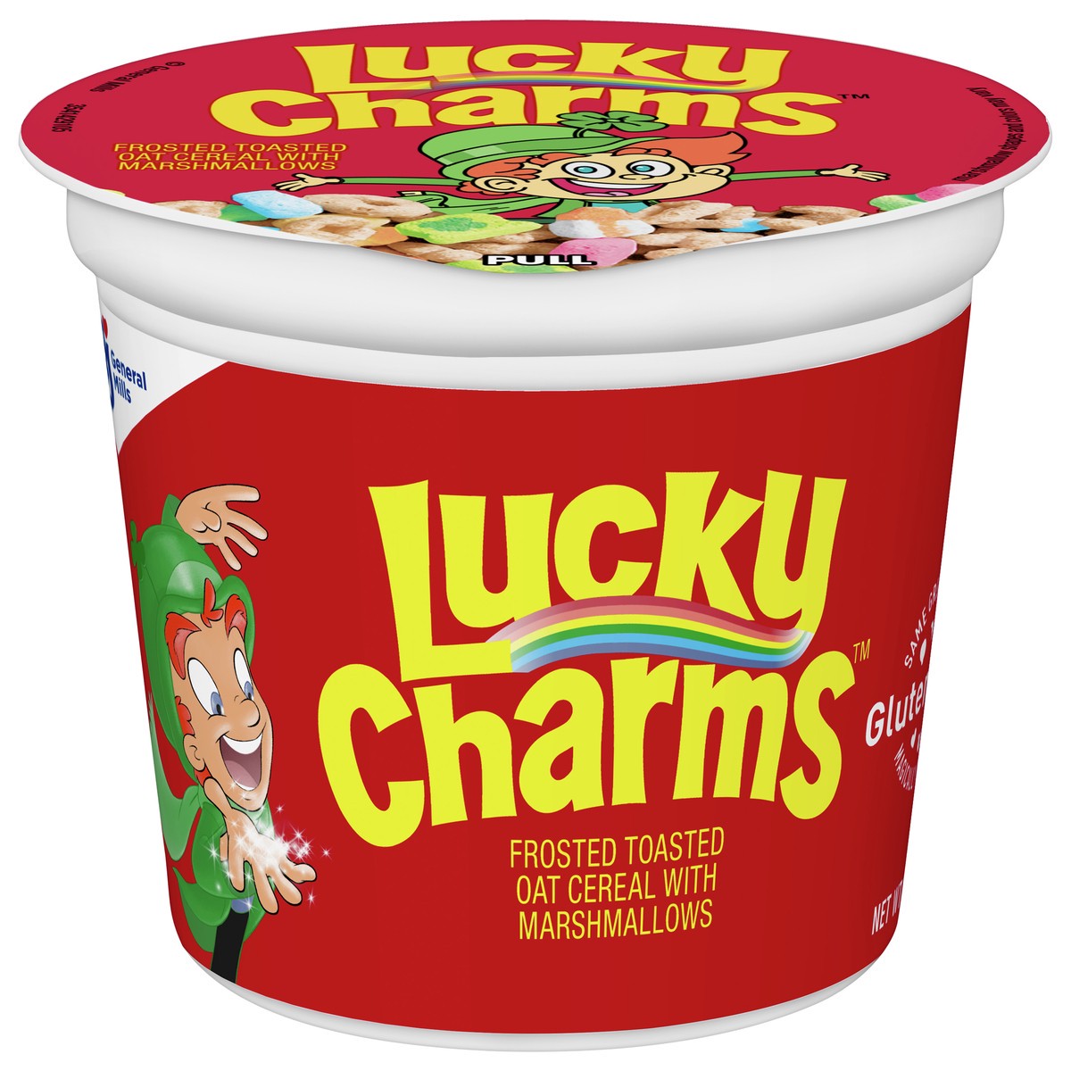 slide 7 of 11, Lucky Charms Gluten Free Cereal with Marshmallows, 1.7 oz Single Serve Cereal Cup, 1.7 oz