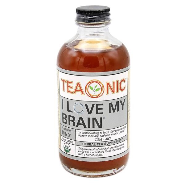 slide 1 of 1, Teaonic I Love My Brain Herbal Tea Supplement, 8 fl oz