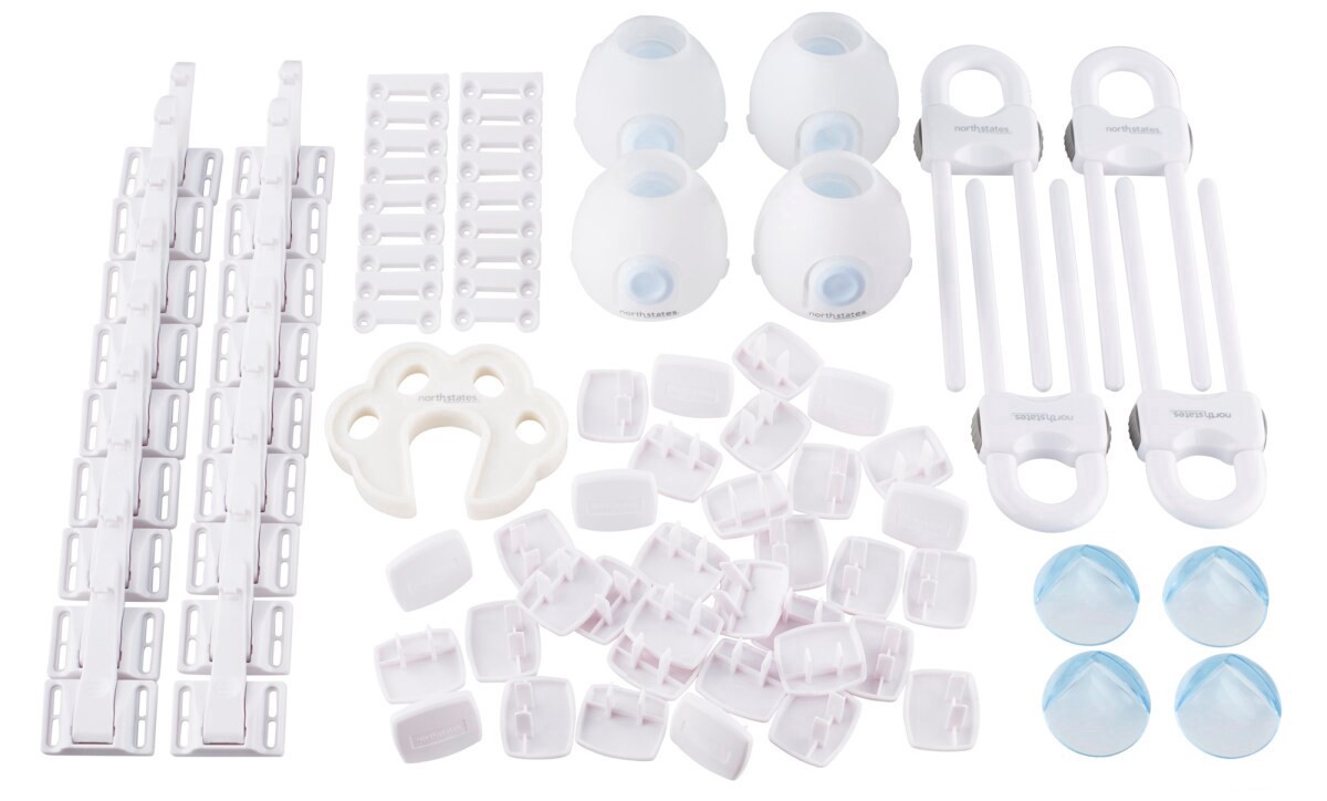 slide 8 of 9, Toddleroo by North States Deluxe Childproofing Set - White, 65 ct