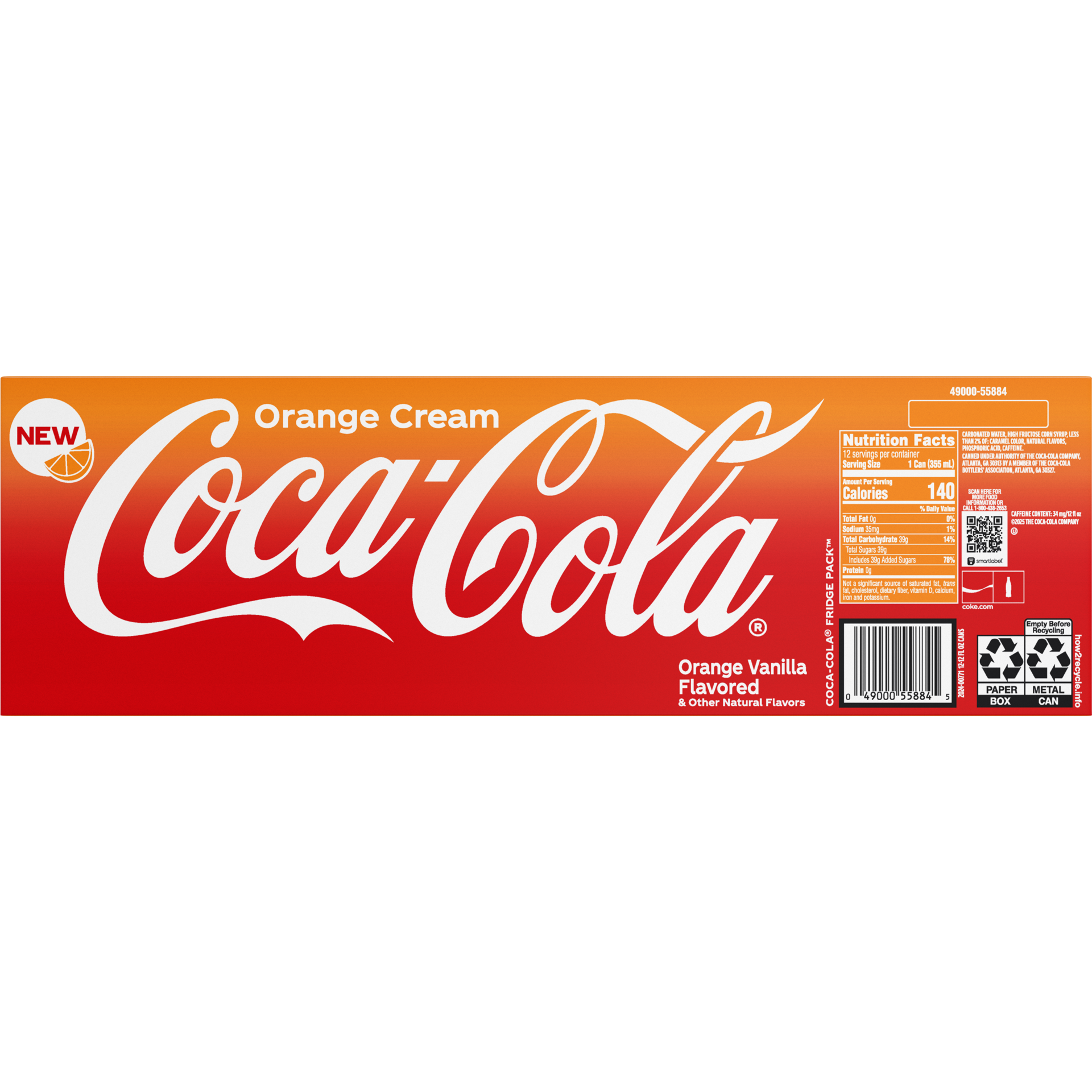 slide 4 of 5, Coca-Cola Orange Cream Soda - 12pk/12 fl oz Cans, 12 ct; 12 fl oz