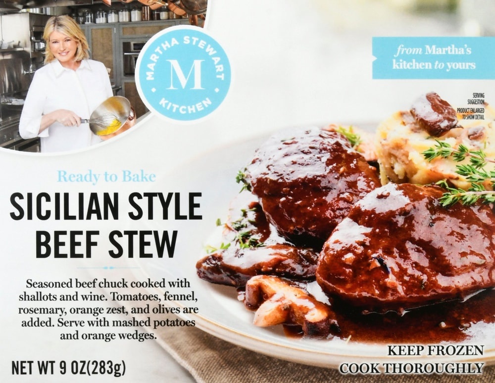 slide 1 of 1, Martha Stewart Kitchen Sicilian Style Beef Stew Frozen Meal, 9 oz