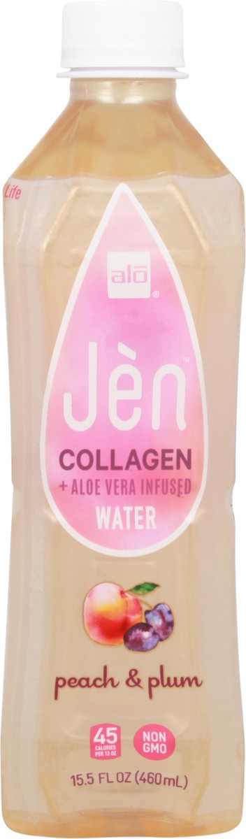 slide 4 of 13, ALO Water, Peach & Plum, Collagen + ALOe Vera Infused - 15.5 fl oz, 15.5 oz