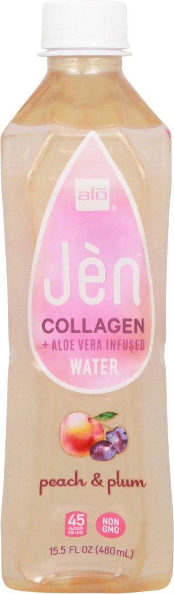 slide 11 of 13, ALO Water, Peach & Plum, Collagen + ALOe Vera Infused - 15.5 fl oz, 15.5 oz