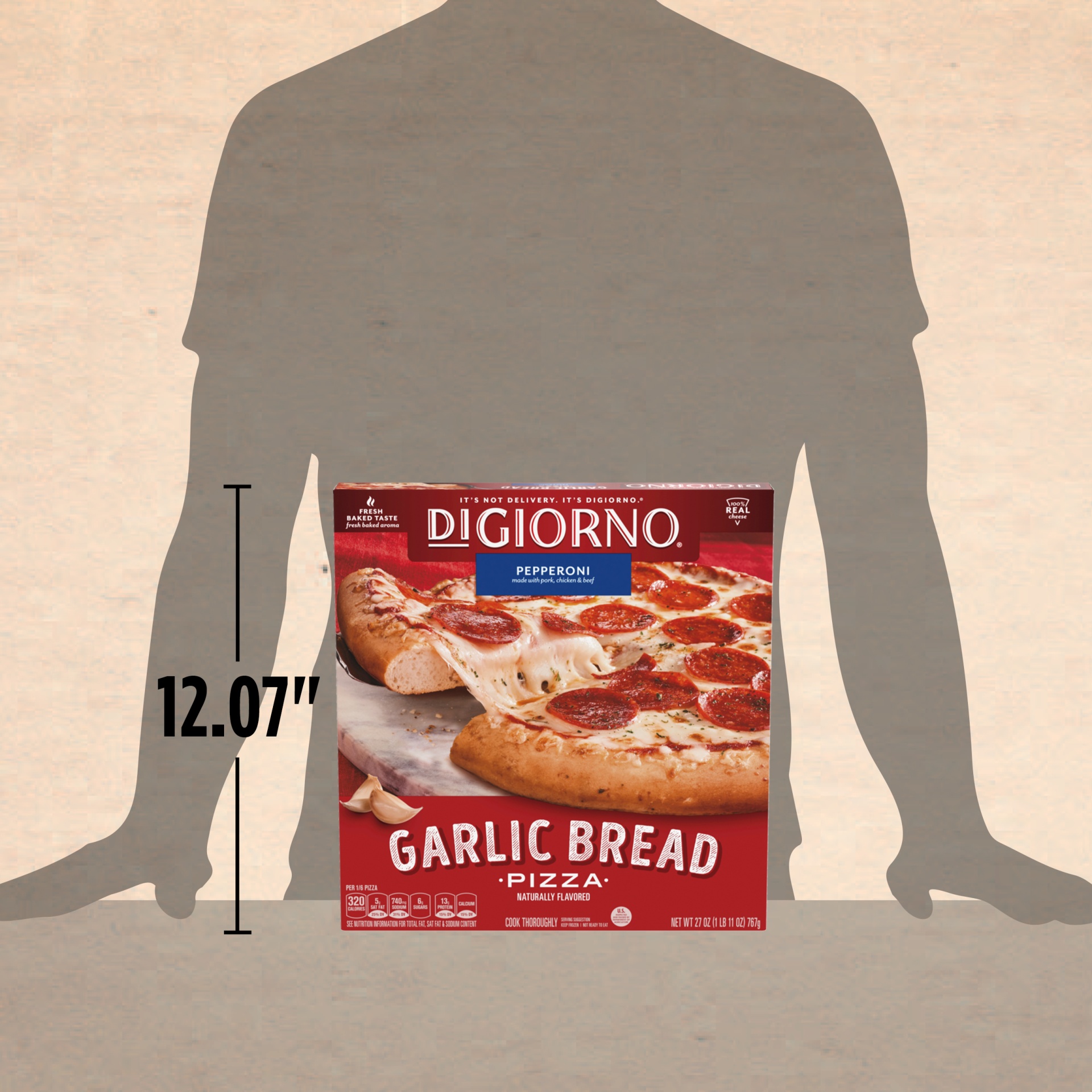 DiGiorno Pepperoni Garlic Bread Pizza 30.7 oz Shipt