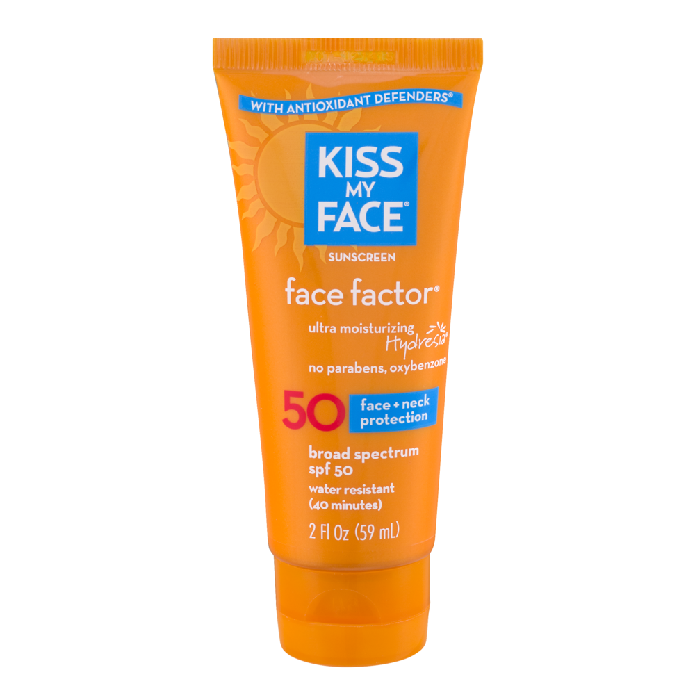 slide 1 of 2, Kiss My Face Sunscreen, Face Factor, Broad Spectrum SPF 50, 2 oz