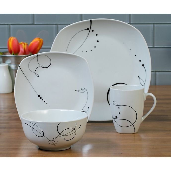 Tabletops Gallery Pescara Square Dinnerware Set 16 ct Shipt