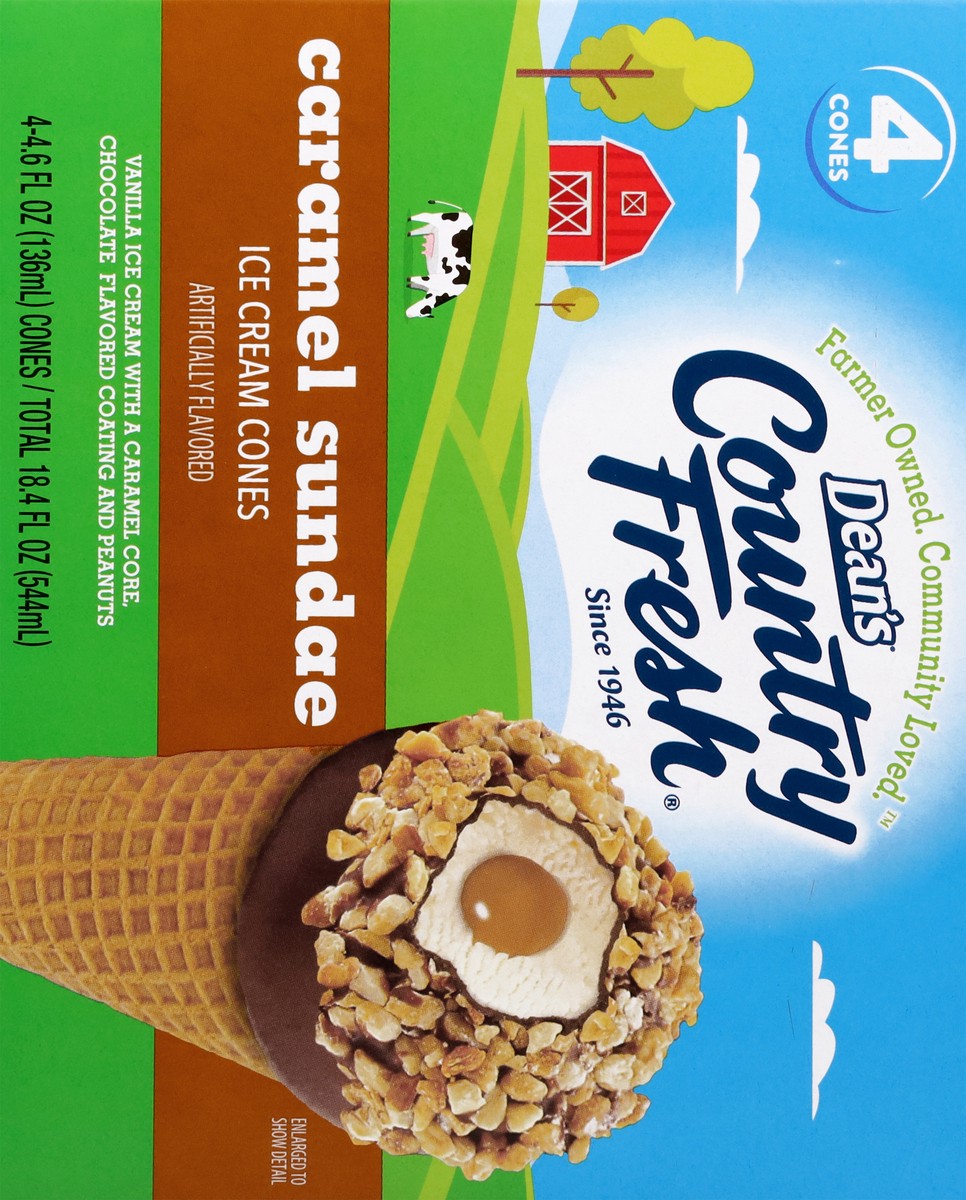 slide 3 of 17, Dean's Nutty Buddy Van Caramel Cone, 4 ct