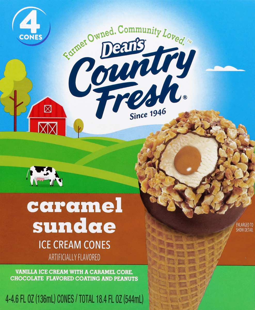 slide 11 of 17, Dean's Nutty Buddy Van Caramel Cone, 4 ct