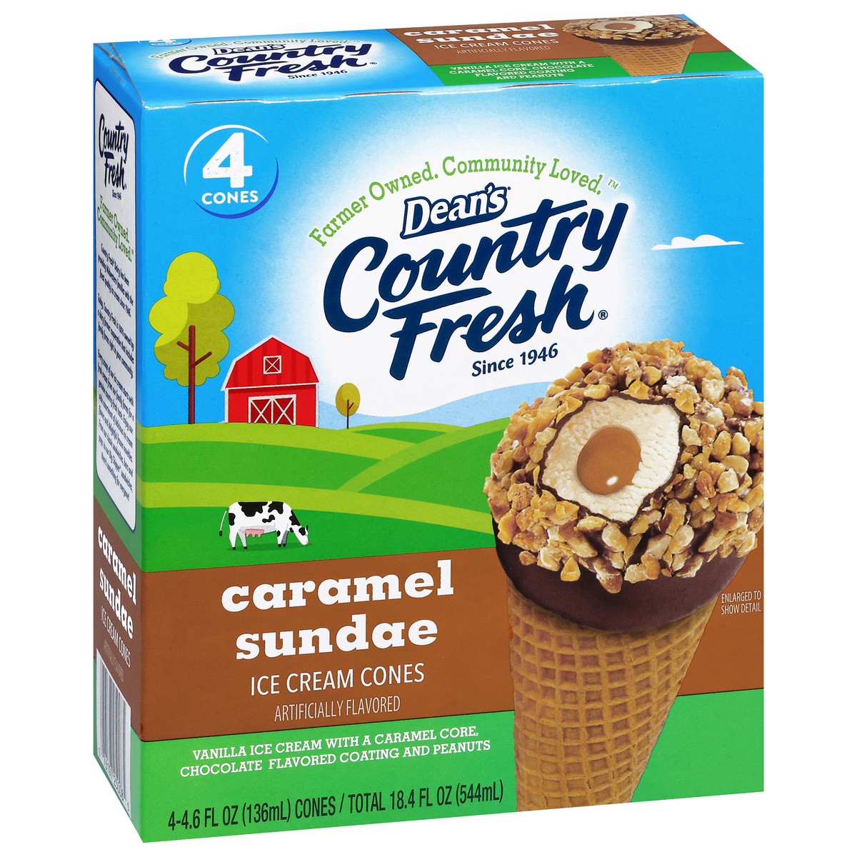 slide 14 of 17, Dean's Nutty Buddy Van Caramel Cone, 4 ct