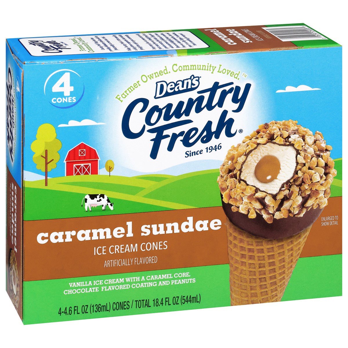 slide 5 of 17, Dean's Nutty Buddy Van Caramel Cone, 4 ct