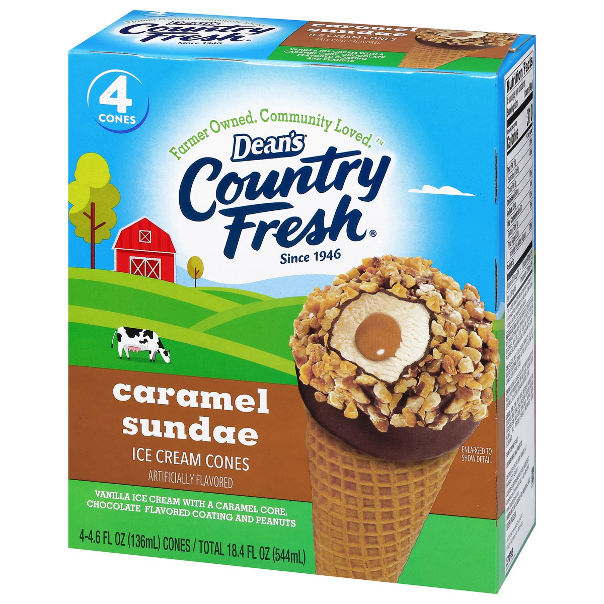 slide 7 of 17, Dean's Nutty Buddy Van Caramel Cone, 4 ct