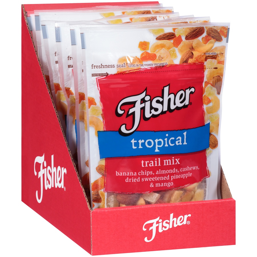 slide 2 of 8, Fisher Tropical Trail Mix, 3.5 oz