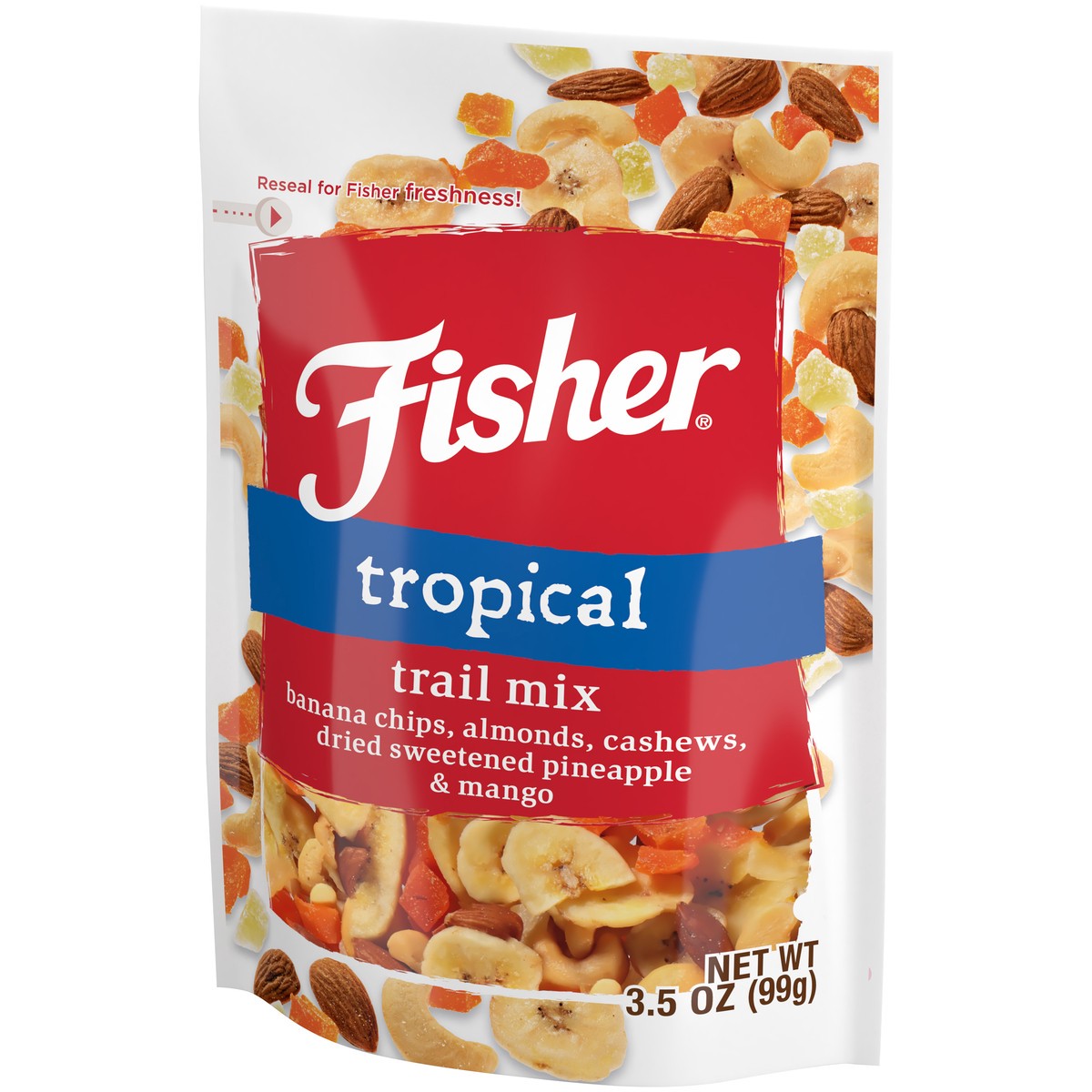 slide 13 of 14, Fisher Trail Mix Tropical, 3.5 oz