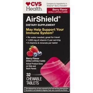 slide 1 of 1, CVS Health Airshield Immune Support Chewable Tablets, Berry, 32 Ct, 1 ct