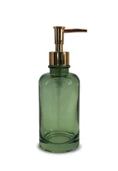 Splash Home Ponta Glass Soap Dispenser- Green