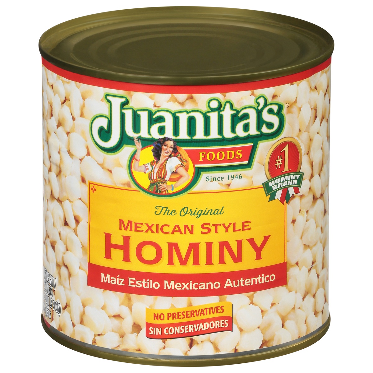 slide 1 of 4, Juanita's Mexican Style Hominy 25oz, 