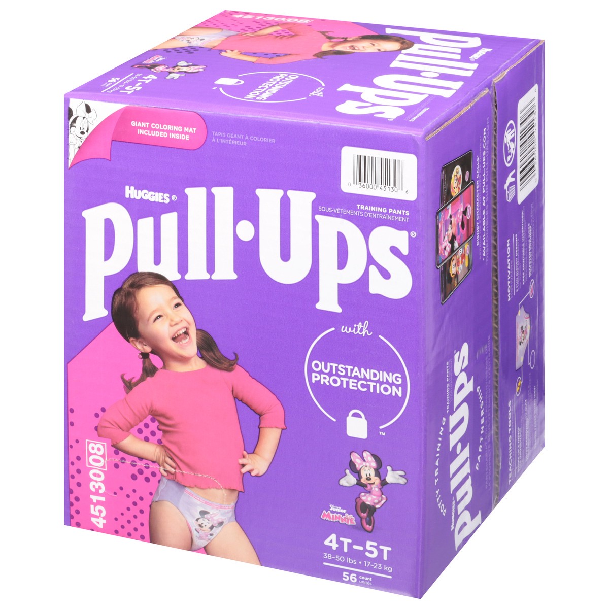 slide 6 of 13, Pull-Ups 4T-5T (38-50 lbs) Disney Junior Minnie Training Pants 56 ea, 56 ct