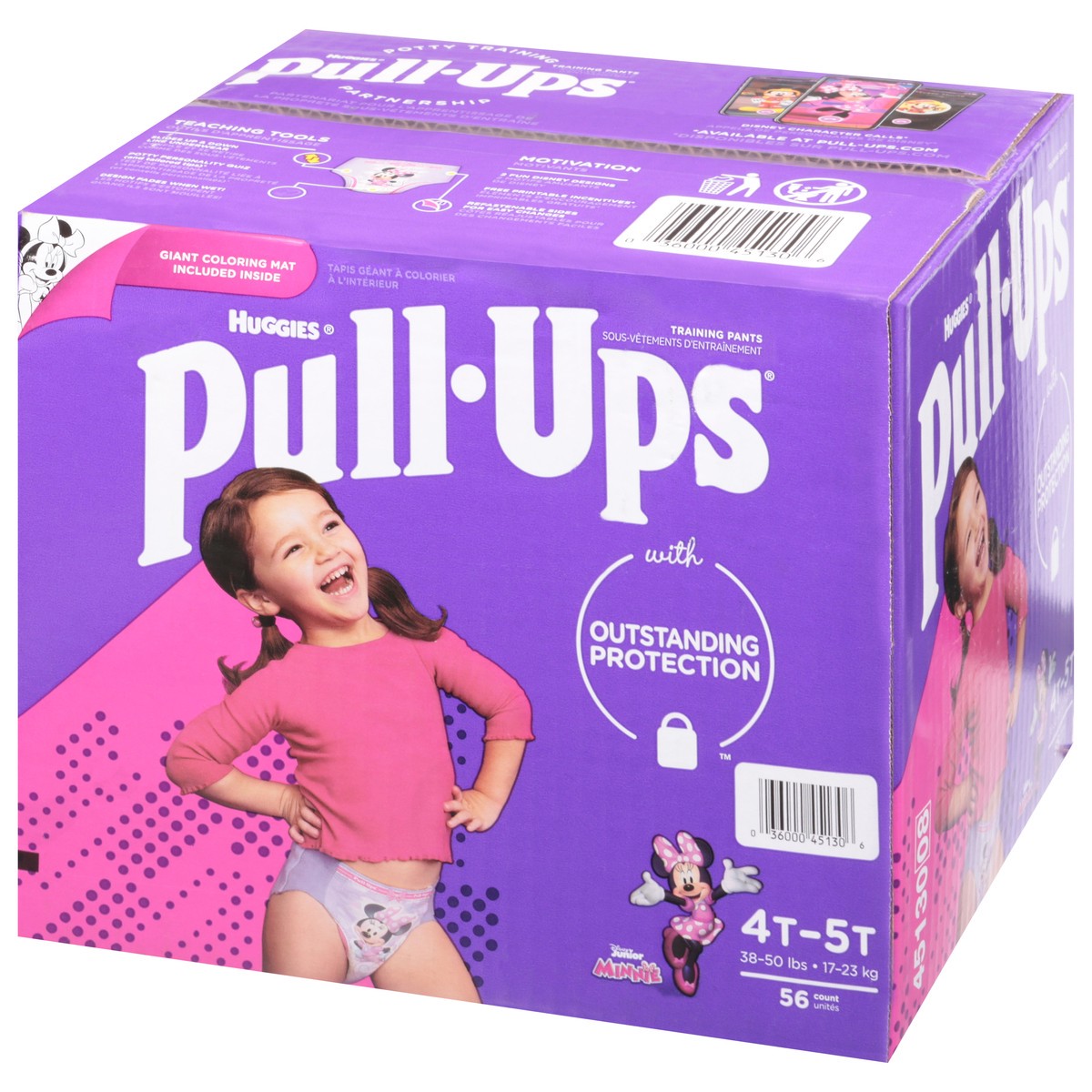 slide 10 of 13, Pull-Ups 4T-5T (38-50 lbs) Disney Junior Minnie Training Pants 56 ea, 56 ct