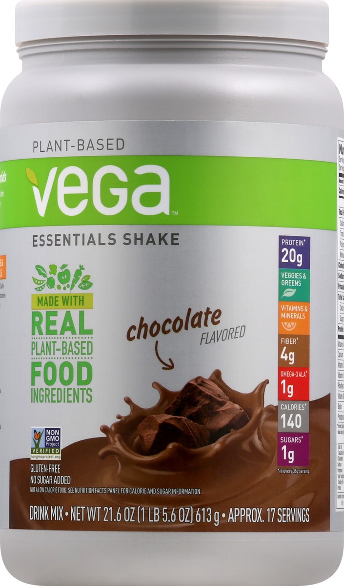 slide 1 of 13, Vega Essentials Shake Chocolate Drink Mix 21.6 oz, 21.6 oz