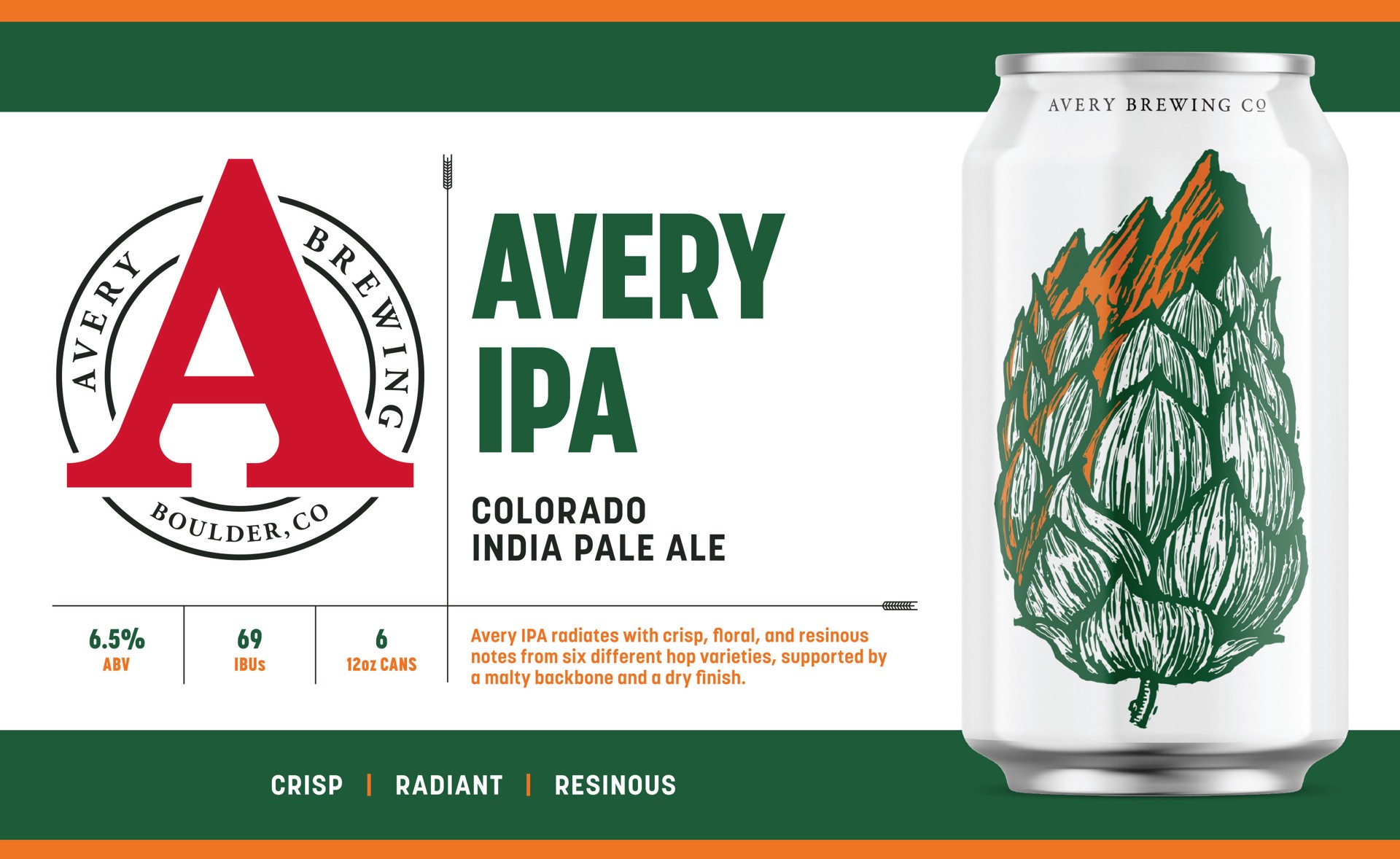 slide 1 of 10, Avery Brewing IPA - 6 Pack 12 fl oz Cans, 6 ct; 12 oz