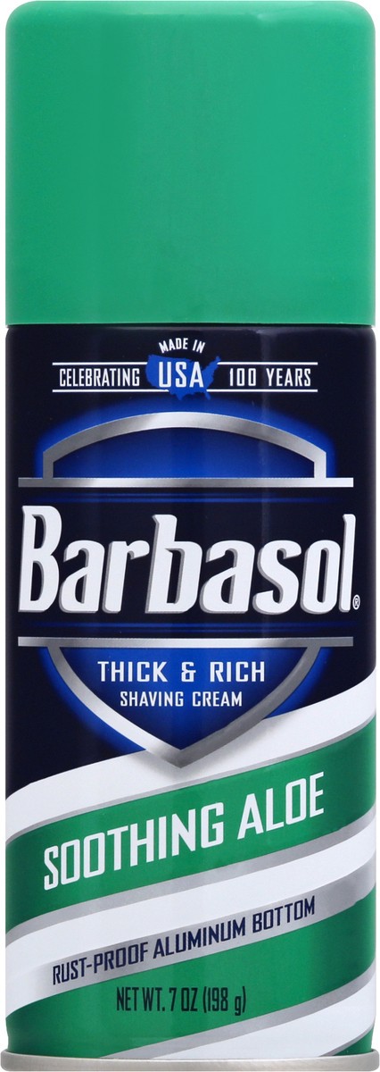 slide 8 of 10, Barbasol Thick & Rich Soothing Aloe Shaving Cream 7 oz, 7 oz